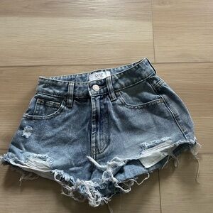 Women's rise Distressed Denim Shorts size 0